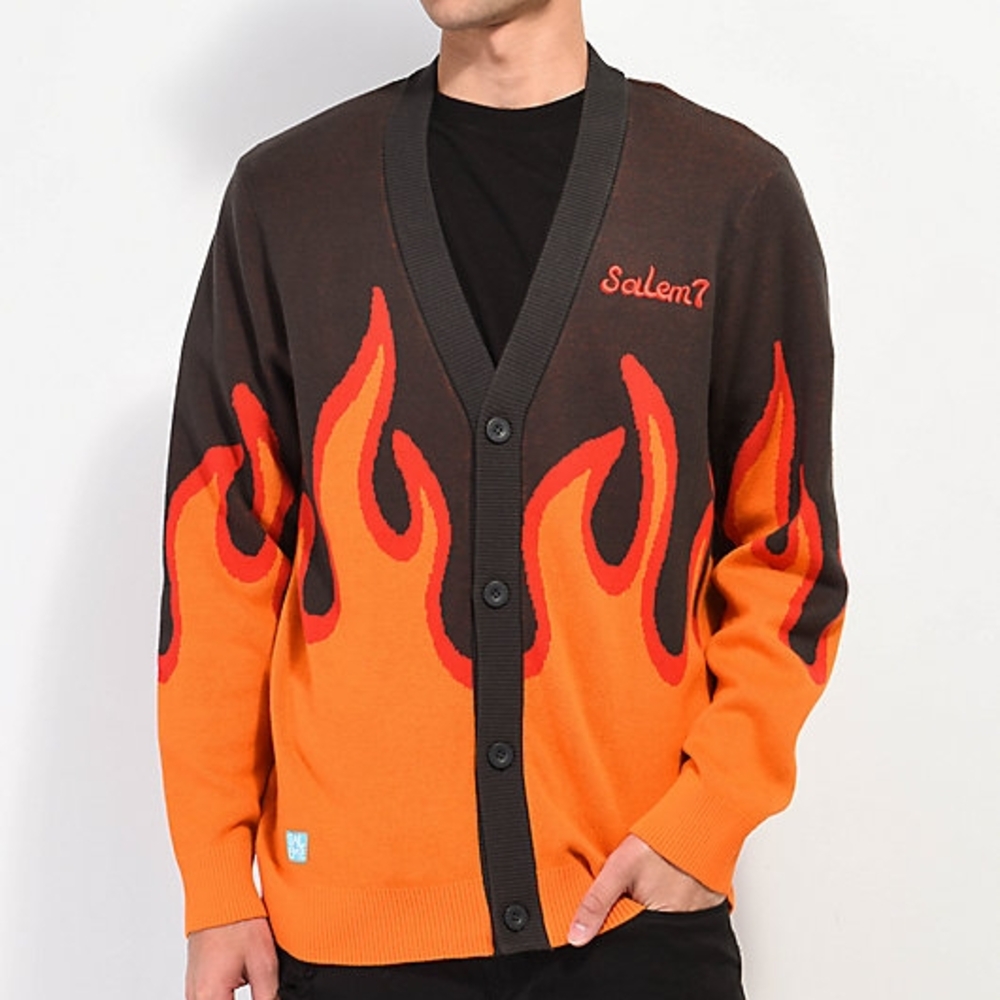 Salem7 Flame Black & Orange Cargian Size L